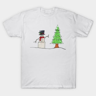 Christmas Snowman Bot T-Shirt